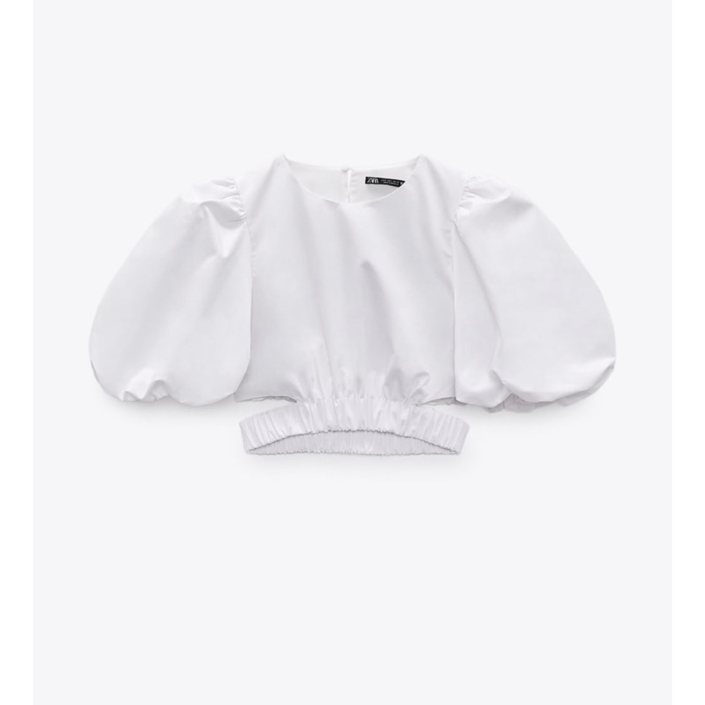 Zara Poplin Crop Top